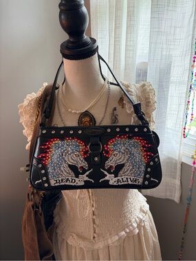 Ed Hardy Black Shoulder Bag